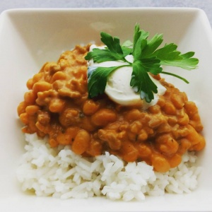 Witte bonen in tomatensaus
