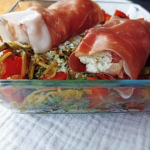 kip boursin met parmaham